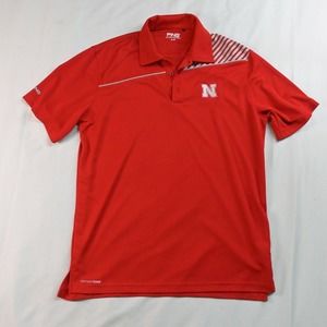 Ping Medium Red Nebraska Cornhusker‎ SensorCool Golf Polo Shirt